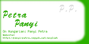 petra panyi business card